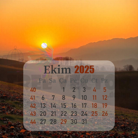 Ekim 2025 Takvim